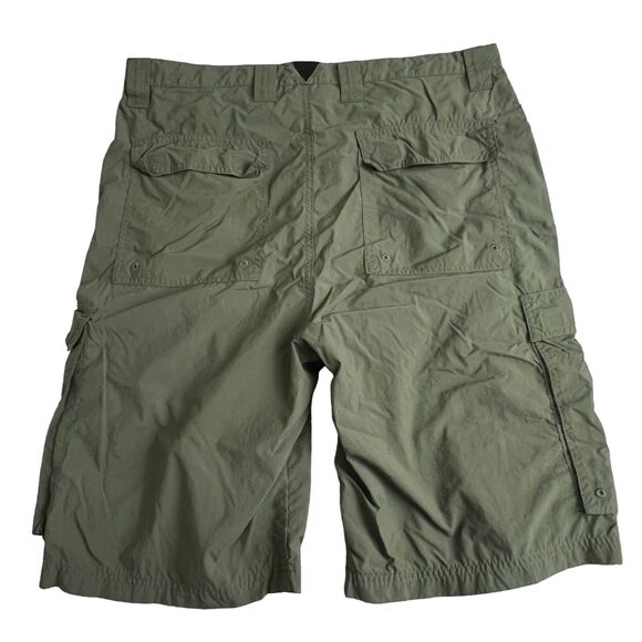 Boy Scouts Of America Mens Green Nylon11" Inseam Cargo Shorts Medium Flaw - Picture 2 of 8